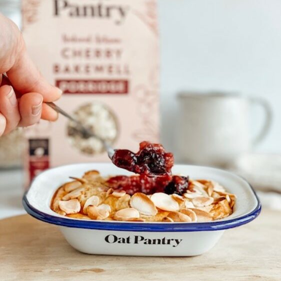 Cherry Bakewell Baked Oats