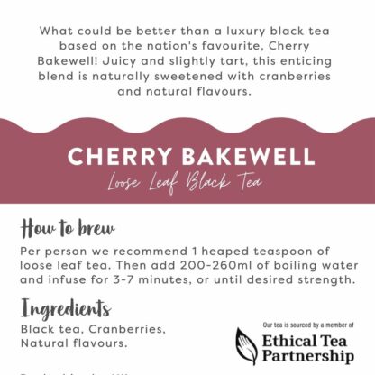 Cherry Bakewell Tea Back Label