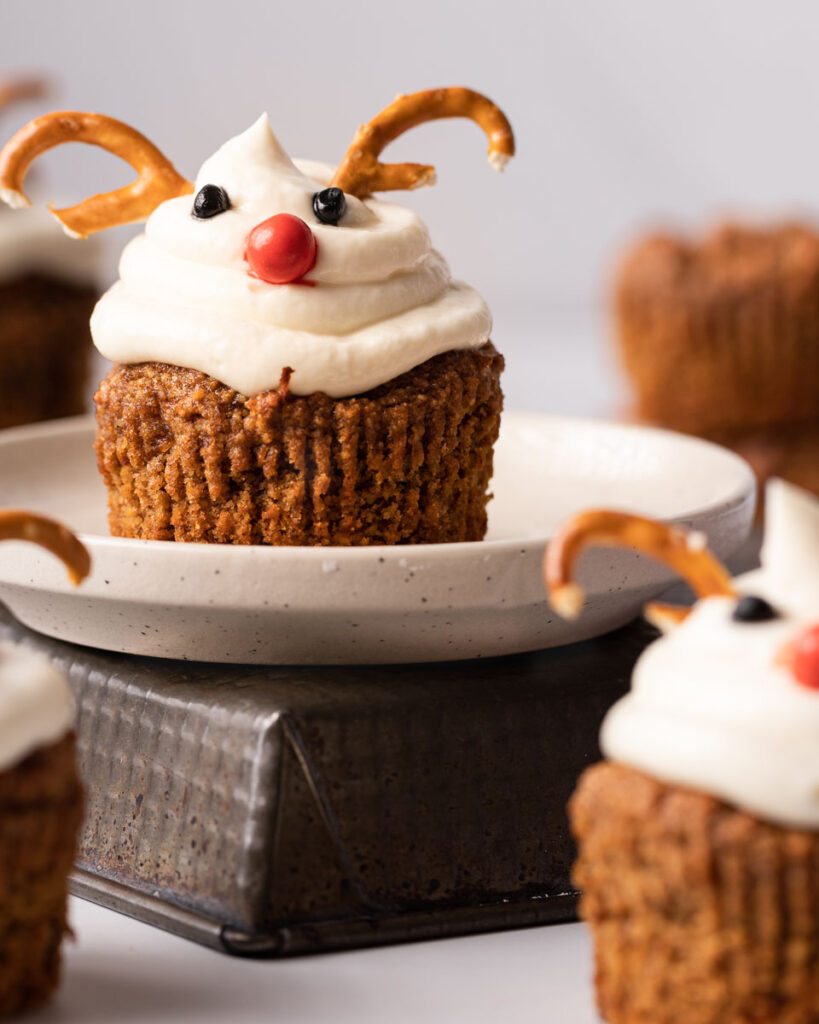 Carrot Cake Rudolph Muffin Recipe - Oat Pantry