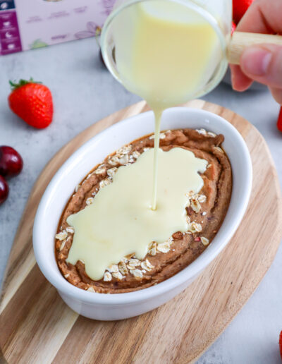 Fruit Crumble & Custard Baked Oats 2