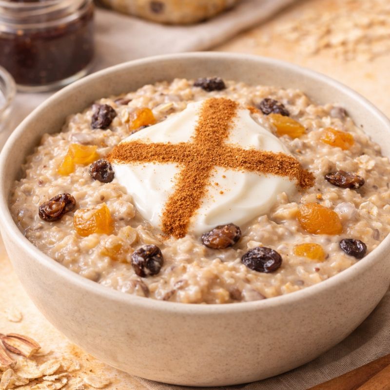 Oat Pantry Hot Cross Bun Porridge Bowl