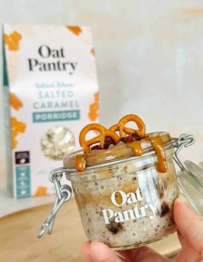 salted caramel overnight oats image 3