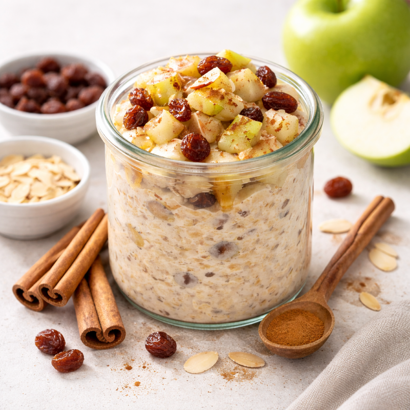 Apple Pie Porridge Overnight Oats